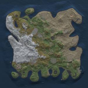 Thumbnail Rust Map: Procedural Map, Size: 3500, Seed: 1268543165, 19 Monuments