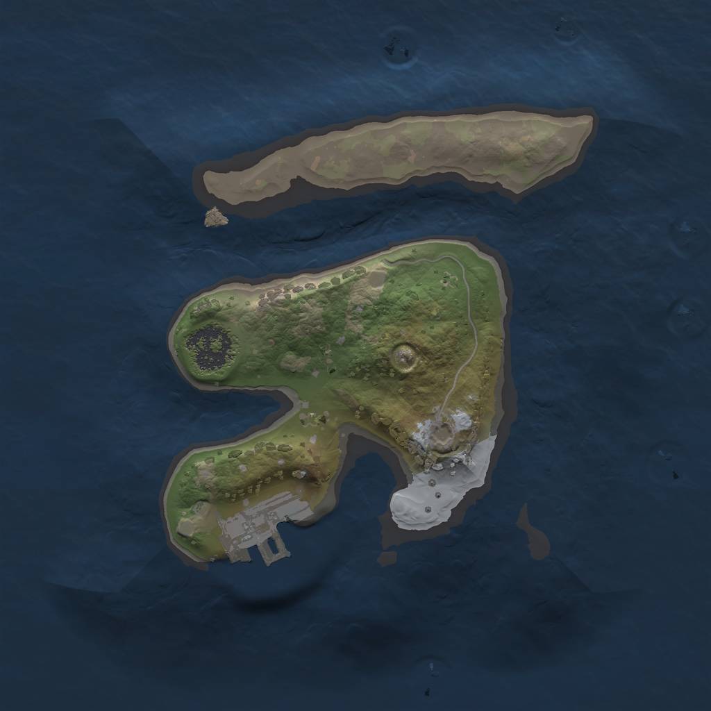 Rust Map: Procedural Map, Size: 1650, Seed: 32453, 5 Monuments