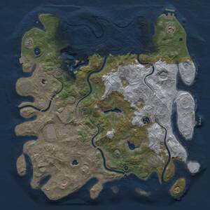 Thumbnail Rust Map: Procedural Map, Size: 4500, Seed: 424242, 15 Monuments