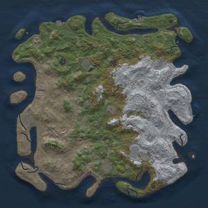 Thumbnail Rust Map: Procedural Map, Size: 4700, Seed: 2079623330, 19 Monuments