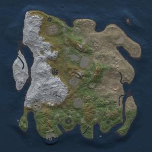 Thumbnail Rust Map: Procedural Map, Size: 3500, Seed: 54684568, 17 Monuments