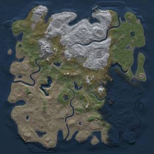 Thumbnail Rust Map: Procedural Map, Size: 5000, Seed: 23456781, 17 Monuments