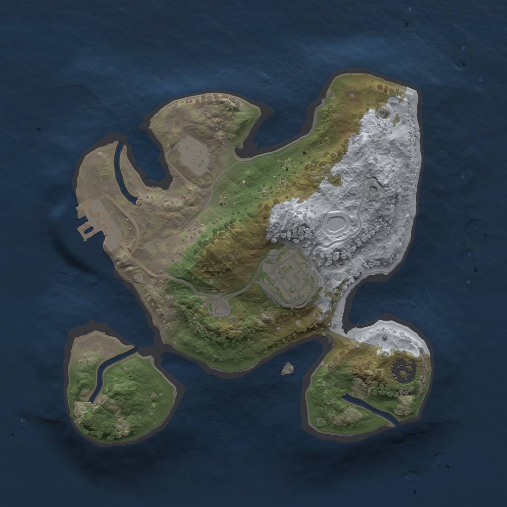 Rust Map: Procedural Map, Size: 2000, Seed: 230202, 7 Monuments