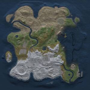 Thumbnail Rust Map: Procedural Map, Size: 3500, Seed: 2019362633, 15 Monuments