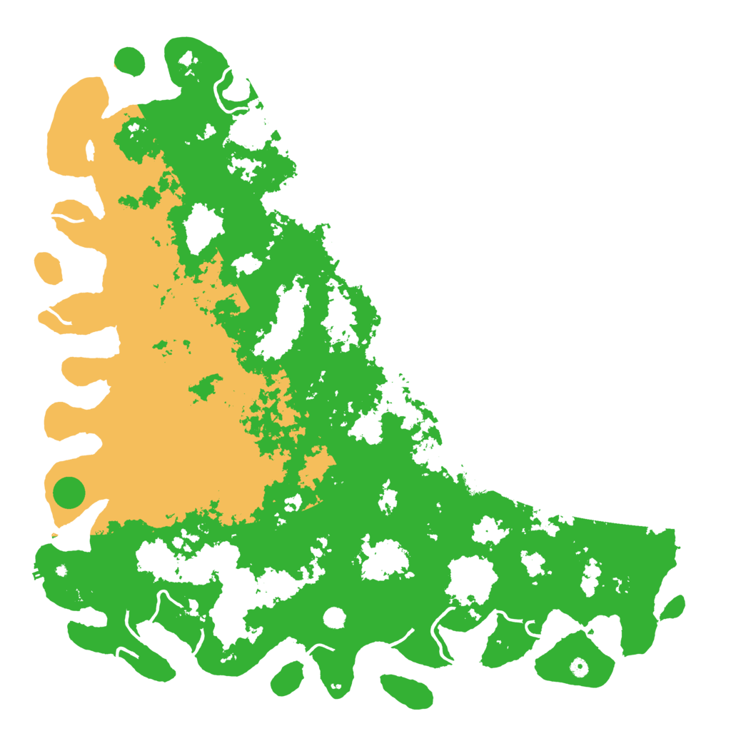 Biome Rust Map: Procedural Map, Size: 6000, Seed: 5486