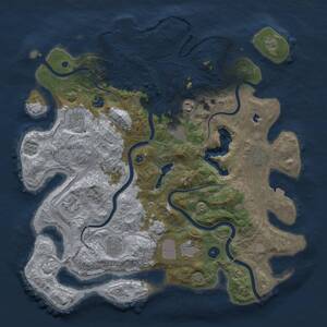 Thumbnail Rust Map: Procedural Map, Size: 4250, Seed: 871218120, 14 Monuments