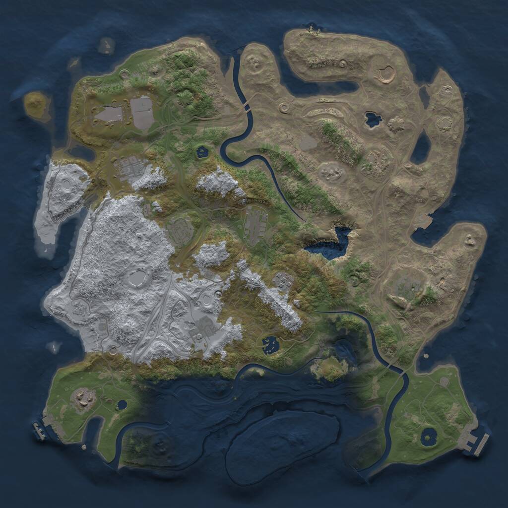 Rust Map: Procedural Map, Size: 4250, Seed: 716713151, 17 Monuments