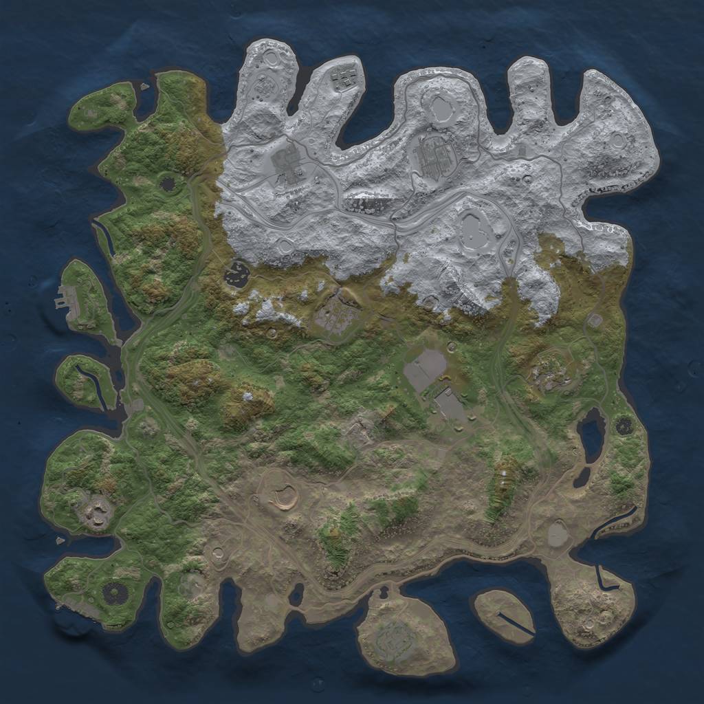 Rust Map: Procedural Map, Size: 4250, Seed: 256737377, 19 Monuments
