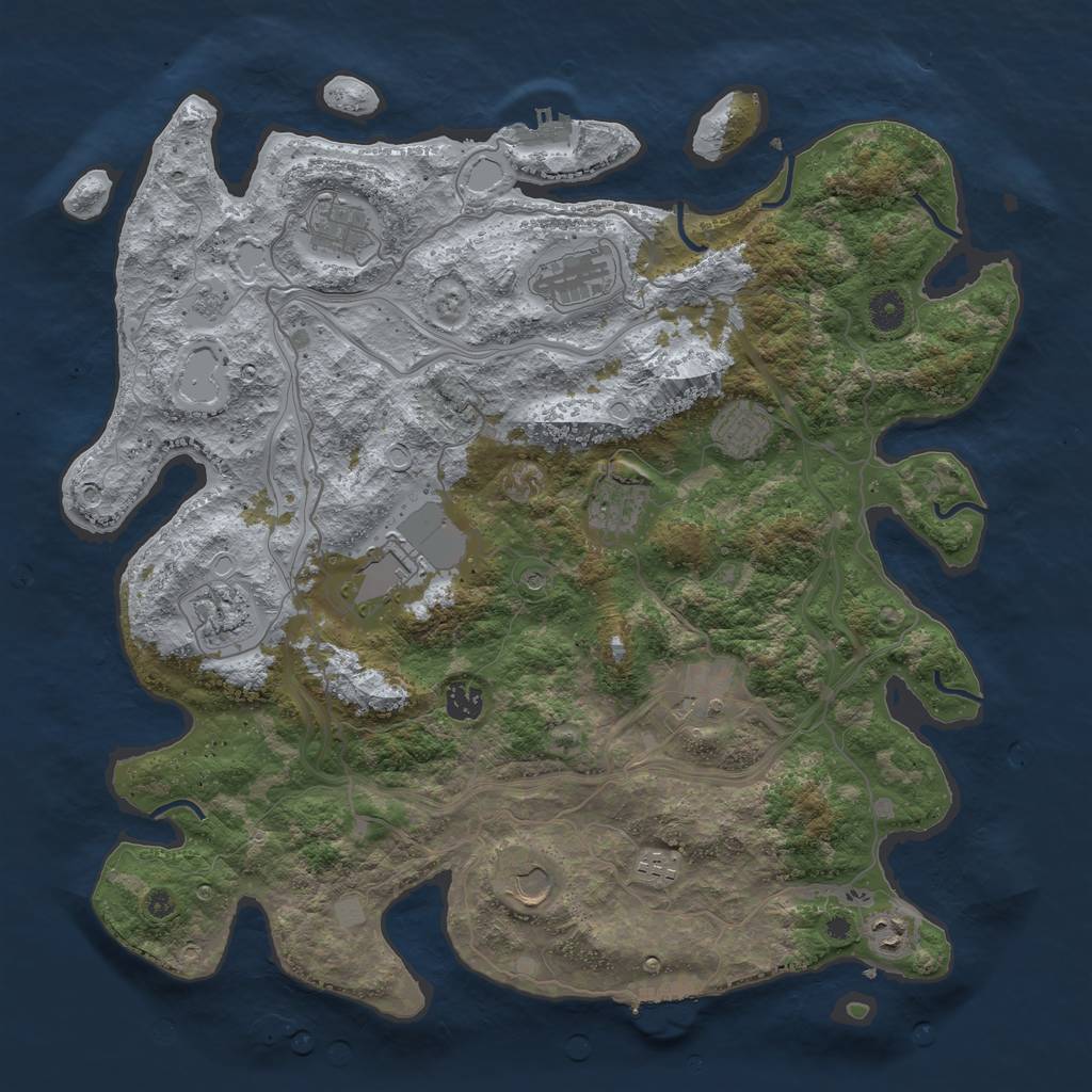 Rust Map: Procedural Map, Size: 4250, Seed: 1477139189, 20 Monuments
