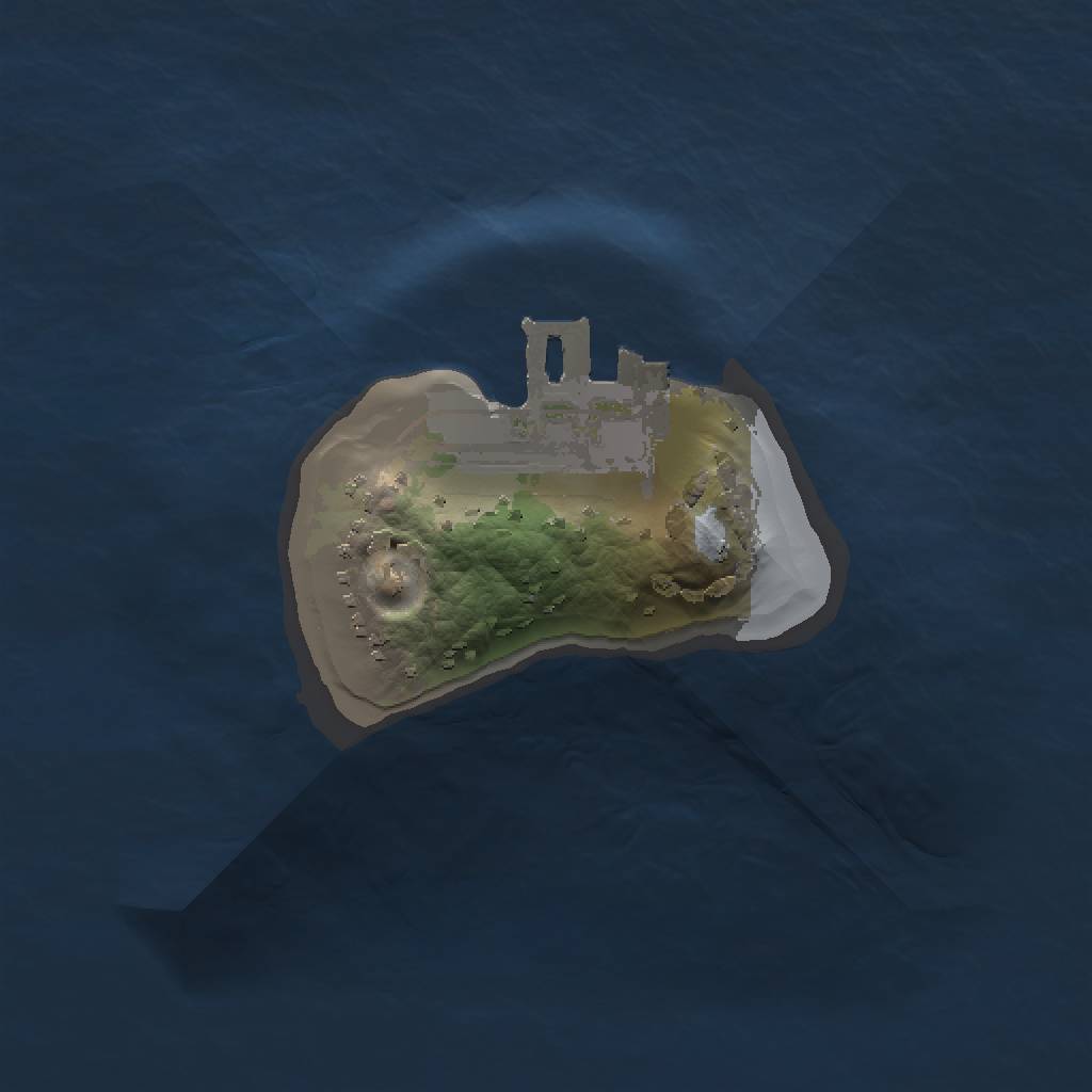 Rust Map: Procedural Map, Size: 1000, Seed: 349836, 4 Monuments