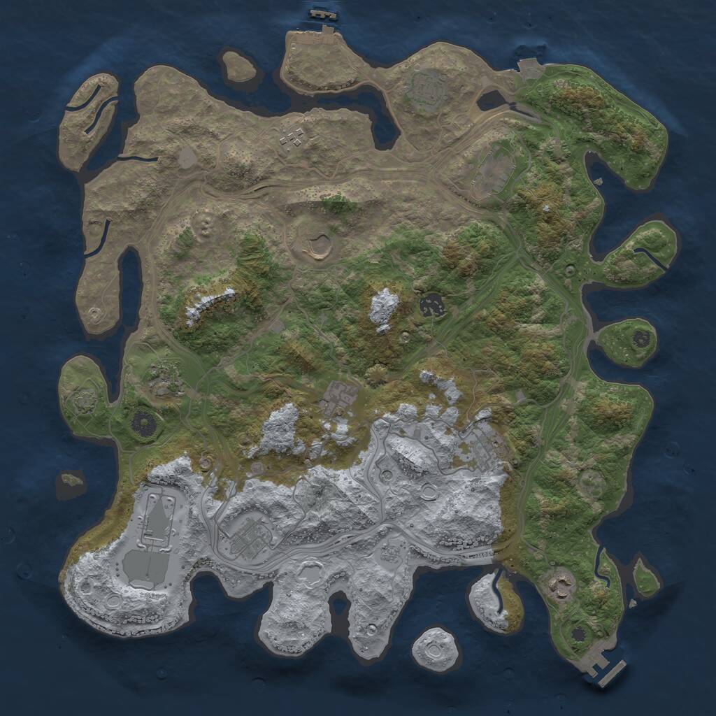 Rust Map: Procedural Map, Size: 4250, Seed: 1782093545, 17 Monuments