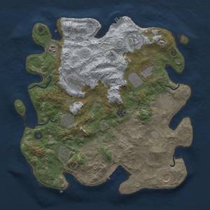 Thumbnail Rust Map: Procedural Map, Size: 3700, Seed: 1200612068, 19 Monuments