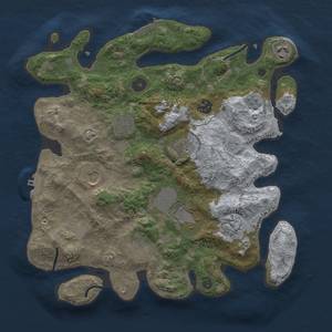 Thumbnail Rust Map: Procedural Map, Size: 3500, Seed: 3248245, 18 Monuments