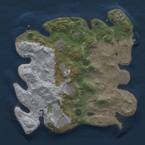 Thumbnail Rust Map: Procedural Map, Size: 3500, Seed: 44566777, 19 Monuments