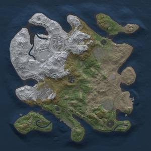 Thumbnail Rust Map: Procedural Map, Size: 3000, Seed: 349, 14 Monuments