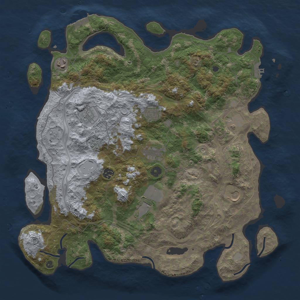 Rust Map: Procedural Map, Size: 4250, Seed: 30852097, 18 Monuments