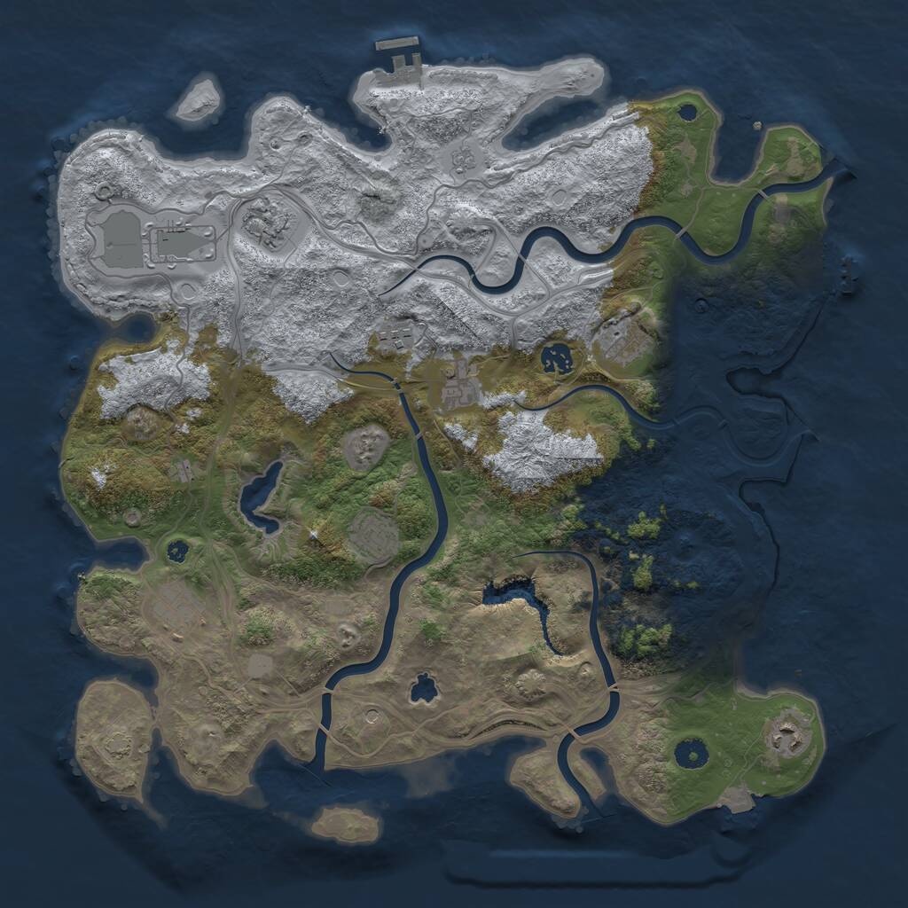 Rust Map: Procedural Map, Size: 4250, Seed: 107317125, 15 Monuments