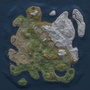 Thumbnail Rust Map: Procedural Map, Size: 3500, Seed: 2909, 16 Monuments