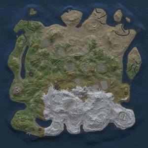 Thumbnail Rust Map: Procedural Map, Size: 4250, Seed: 2030709572, 20 Monuments