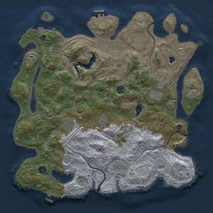 Thumbnail Rust Map: Procedural Map, Size: 4250, Seed: 2030709572, 15 Monuments