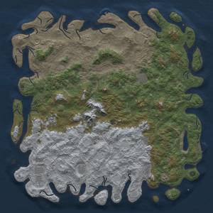 Thumbnail Rust Map: Procedural Map, Size: 6000, Seed: 14486, 18 Monuments