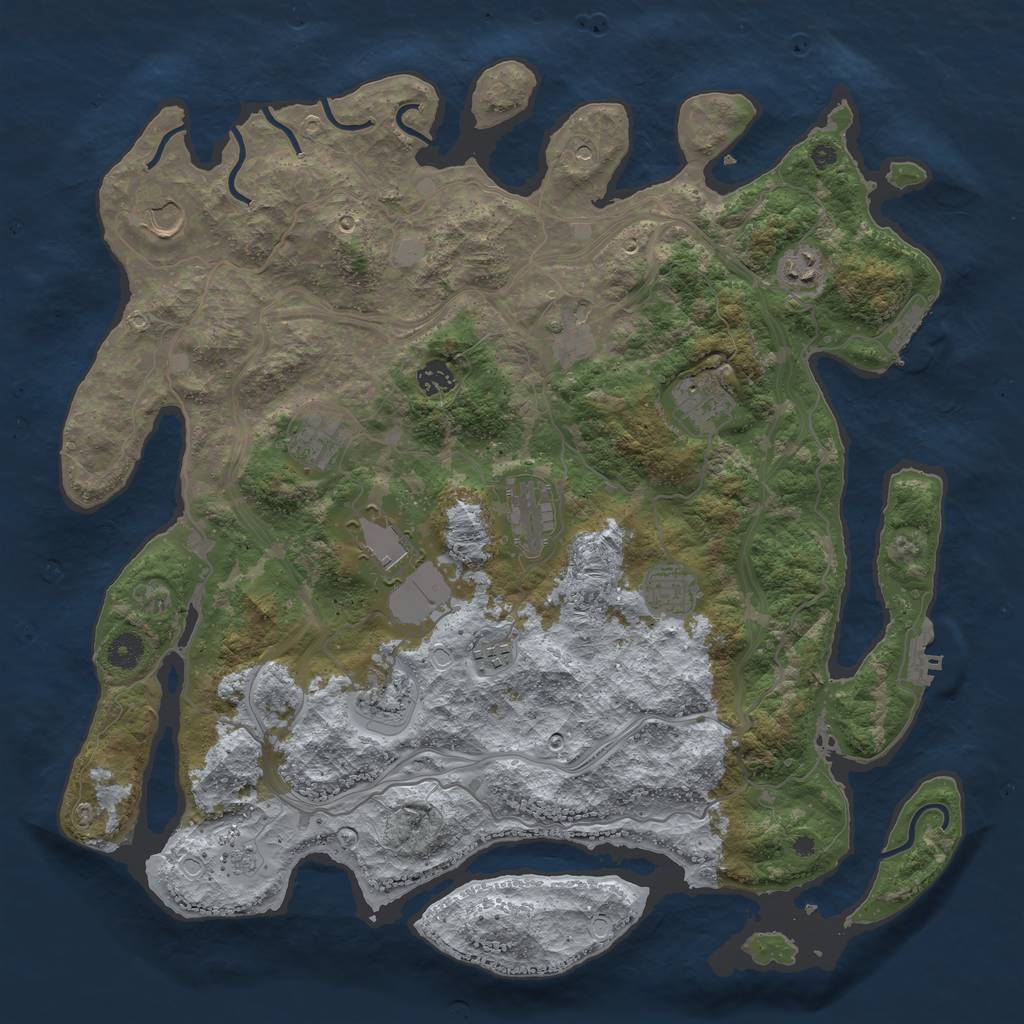 Rust Map: Procedural Map, Size: 4250, Seed: 1606049107, 20 Monuments