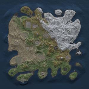 Thumbnail Rust Map: Procedural Map, Size: 3500, Seed: 556164766, 18 Monuments