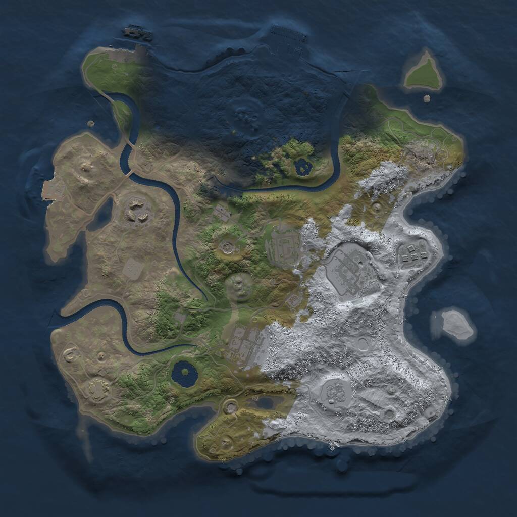 Rust Map: Procedural Map, Size: 3000, Seed: 59432026, 11 Monuments