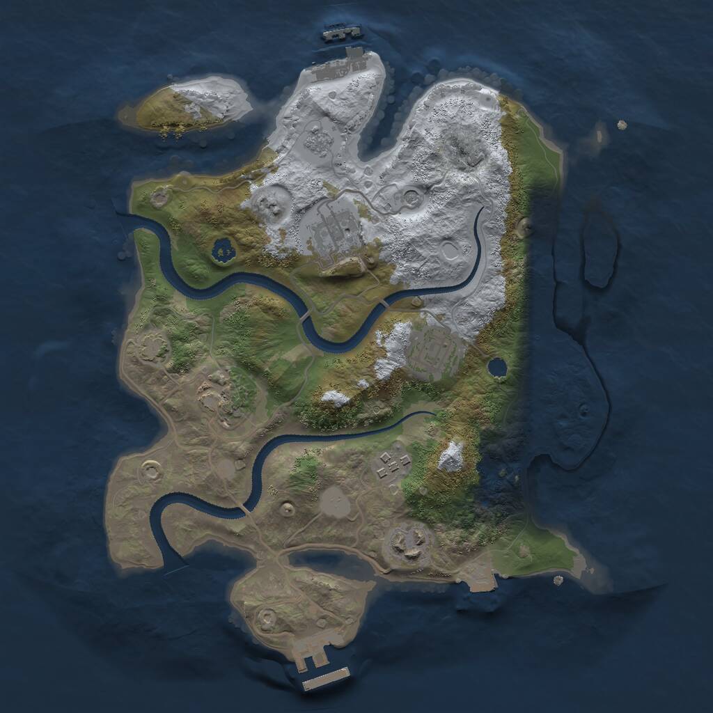 Rust Map: Procedural Map, Size: 3000, Seed: 469939, 11 Monuments