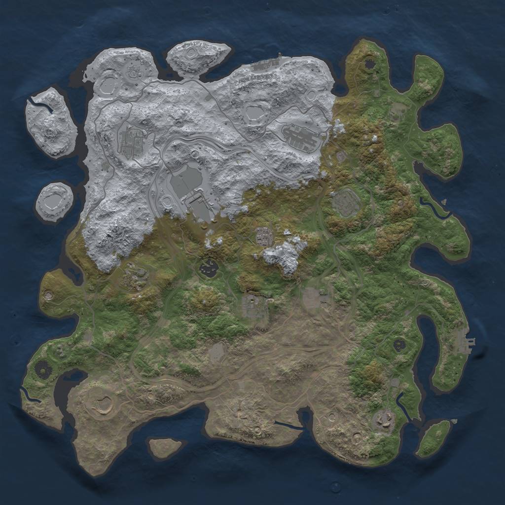 Rust Map: Procedural Map, Size: 4250, Seed: 103352583, 20 Monuments