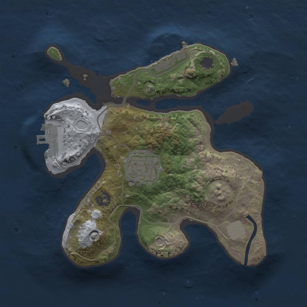 Rust Map: Procedural Map, Size: 2000, Seed: 153223, 8 Monuments