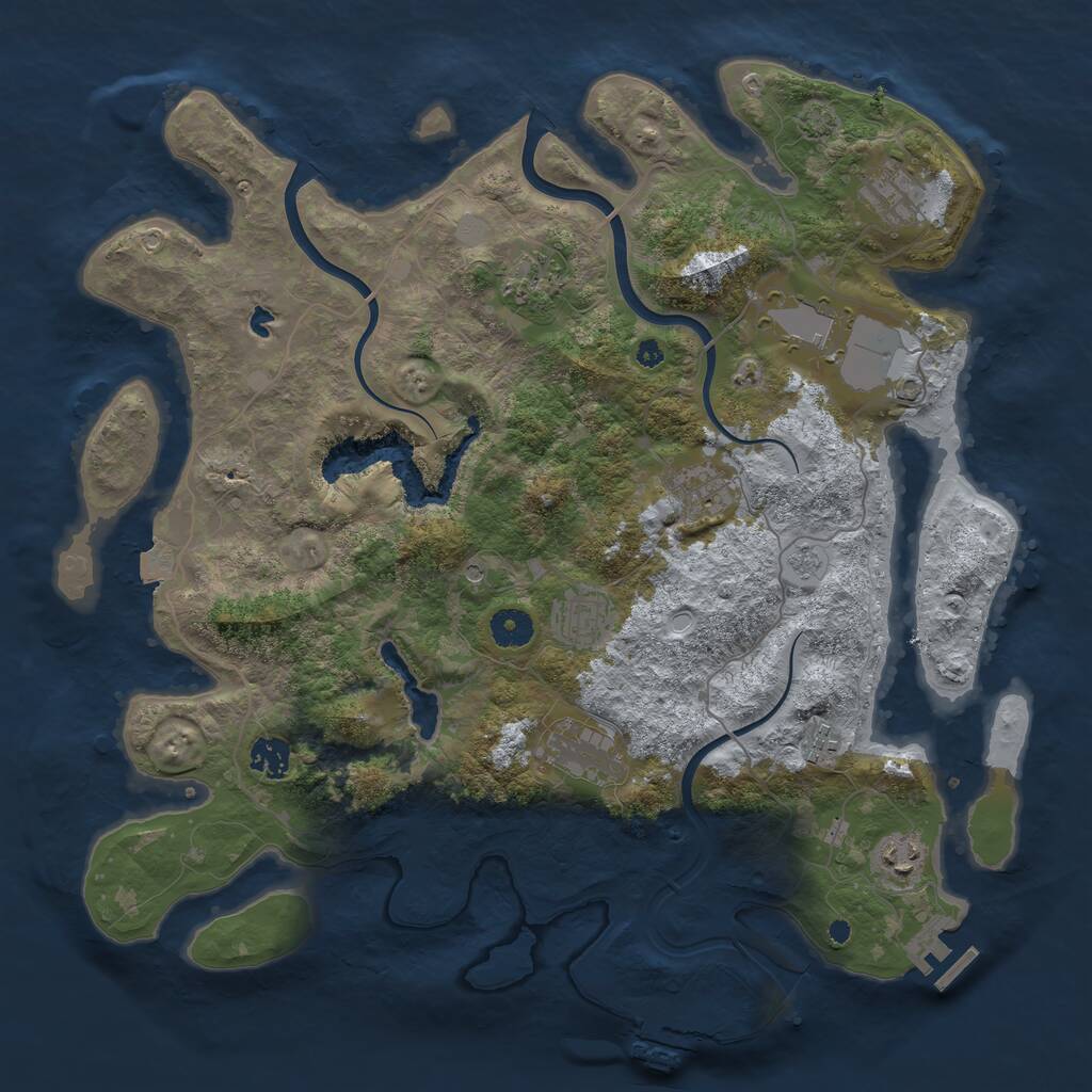 Rust Map: Procedural Map, Size: 4005, Seed: 756791614, 15 Monuments