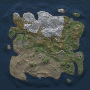 Thumbnail Rust Map: Procedural Map, Size: 3500, Seed: 375024061, 17 Monuments