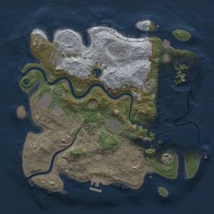 Thumbnail Rust Map: Procedural Map, Size: 3500, Seed: 375024061, 14 Monuments