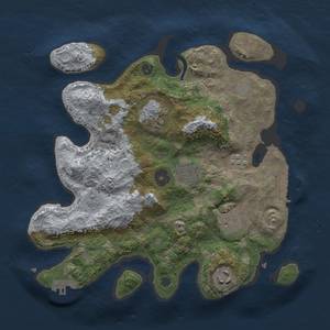 Thumbnail Rust Map: Procedural Map, Size: 3000, Seed: 2132189142, 11 Monuments