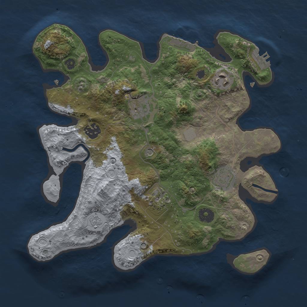 Rust Map: Procedural Map, Size: 3000, Seed: 181997, 14 Monuments