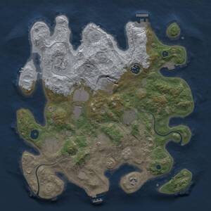Thumbnail Rust Map: Procedural Map, Size: 3500, Seed: 114200123, 15 Monuments