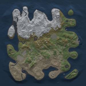 Thumbnail Rust Map: Procedural Map, Size: 3500, Seed: 114200123, 16 Monuments