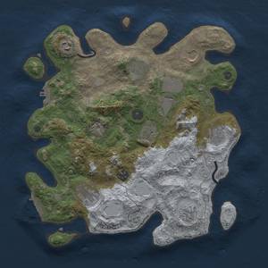 Thumbnail Rust Map: Procedural Map, Size: 3500, Seed: 1758580289, 19 Monuments