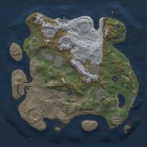 Thumbnail Rust Map: Procedural Map, Size: 3500, Seed: 587, 17 Monuments