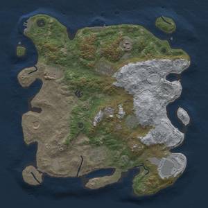 Thumbnail Rust Map: Procedural Map, Size: 3750, Seed: 1917915509, 19 Monuments