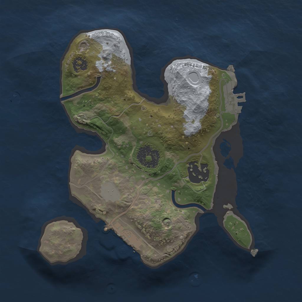 Rust Map: Procedural Map, Size: 2000, Seed: 317745295, 8 Monuments