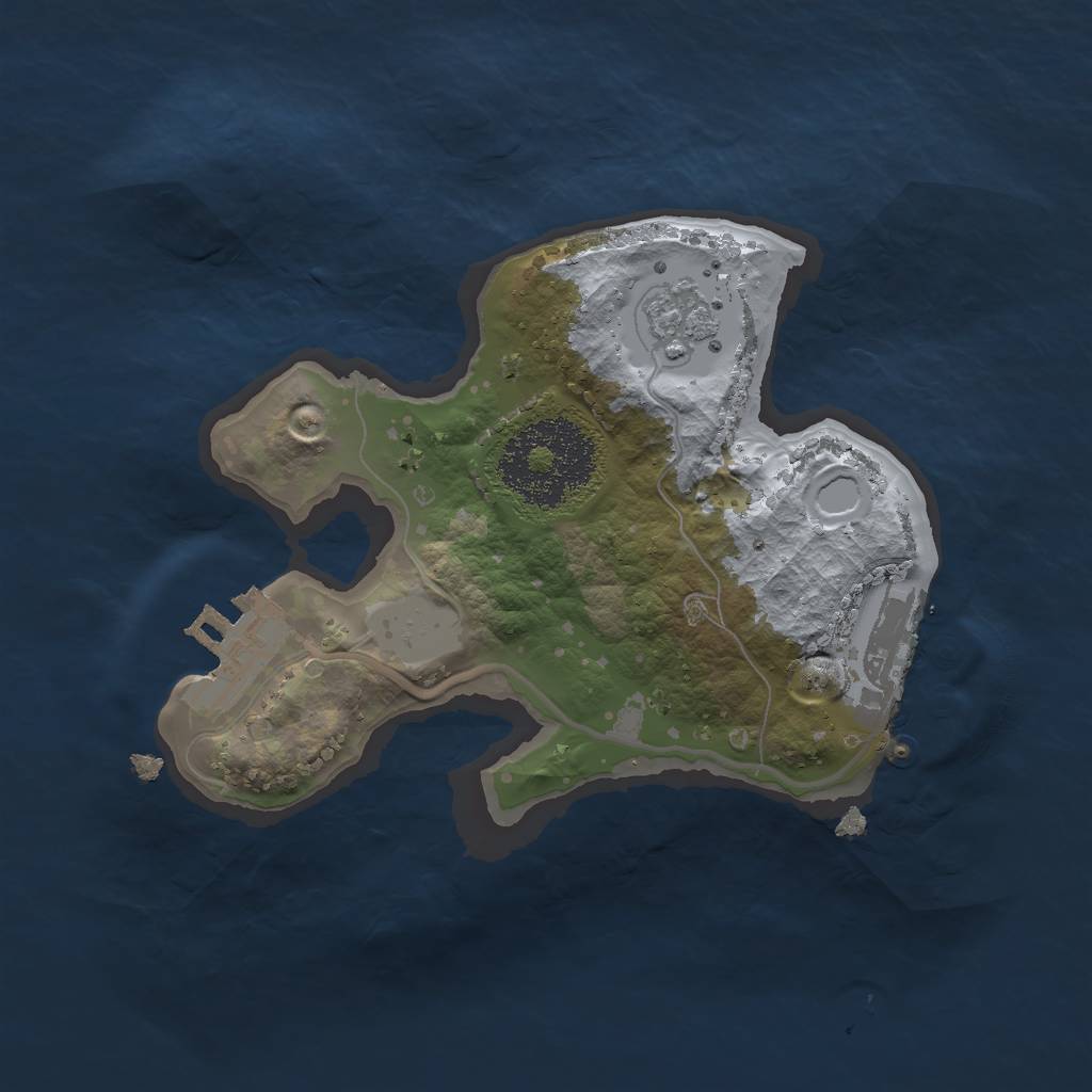 Rust Map: Procedural Map, Size: 1800, Seed: 123, 8 Monuments