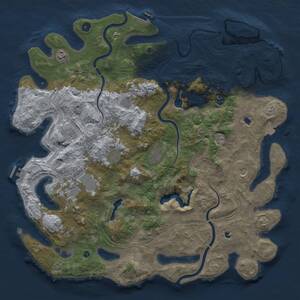 Thumbnail Rust Map: Procedural Map, Size: 4800, Seed: 1320317229, 16 Monuments