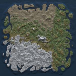 Thumbnail Rust Map: Procedural Map, Size: 6000, Seed: 19365, 20 Monuments