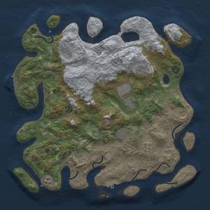 Thumbnail Rust Map: Procedural Map, Size: 4000, Seed: 622759997, 19 Monuments