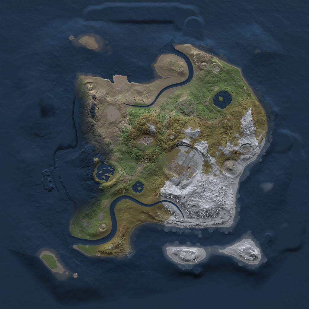Rust Map: Procedural Map, Size: 2600, Seed: 2556256, 6 Monuments