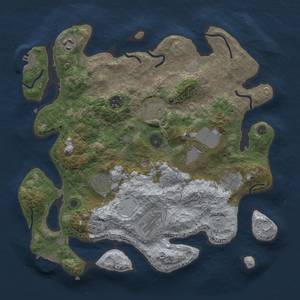 Thumbnail Rust Map: Procedural Map, Size: 3500, Seed: 1239285945, 15 Monuments