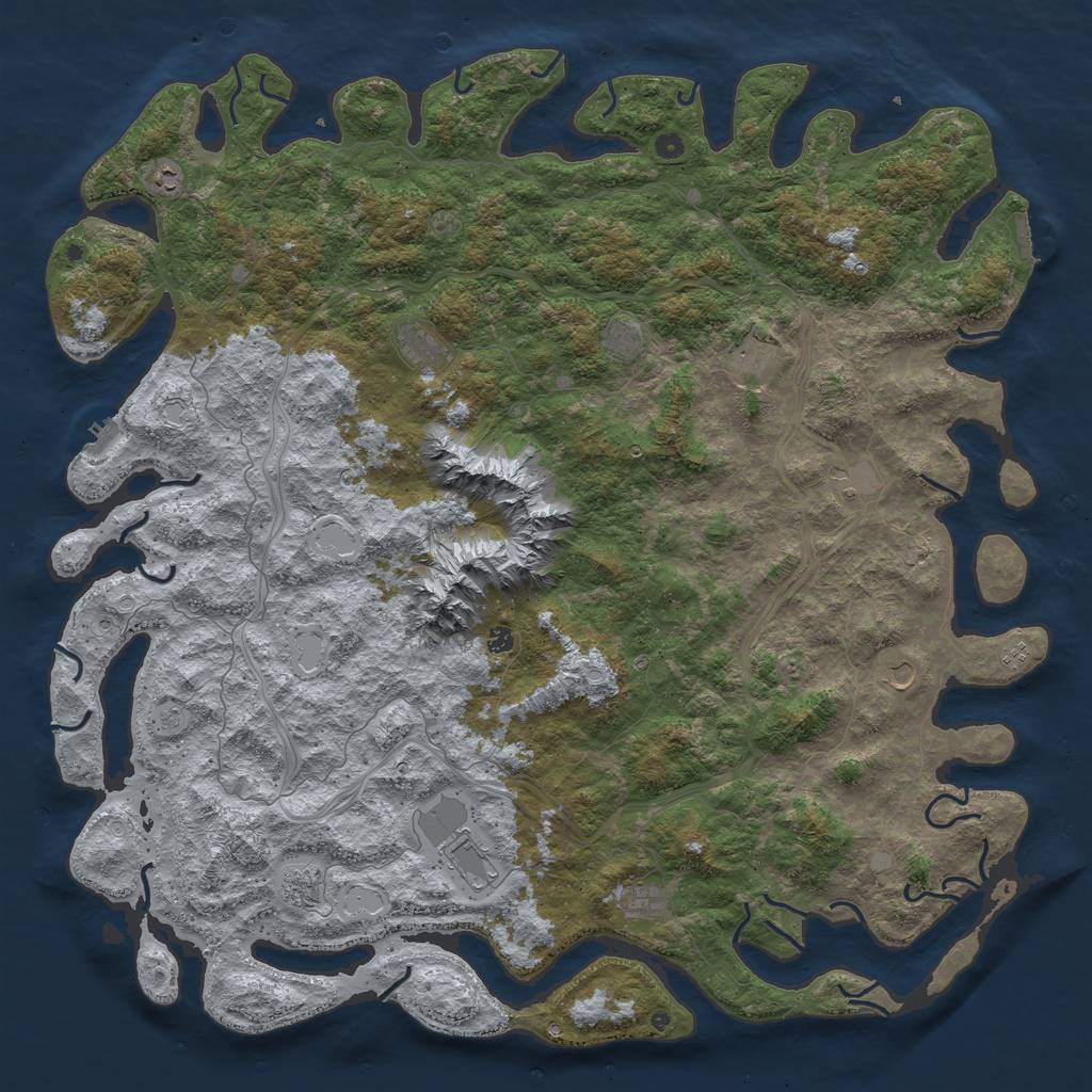 Rust Map: Procedural Map, Size: 6000, Seed: 13744748, 18 Monuments