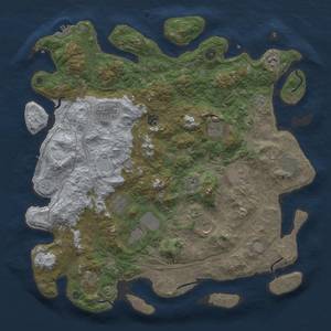 Thumbnail Rust Map: Procedural Map, Size: 4500, Seed: 60366, 18 Monuments